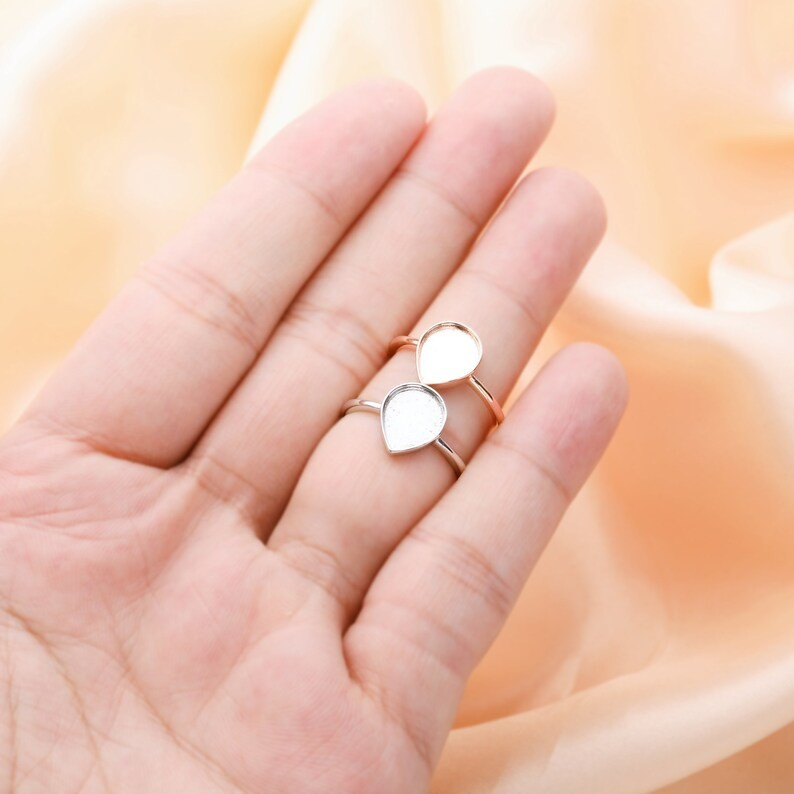 Pear 8x10mm Ring; 925 Sterling Silver (#1294672)