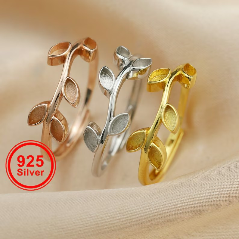 Flower Branch 2x4mm Ring-925 Sterling Silver (#1294332)