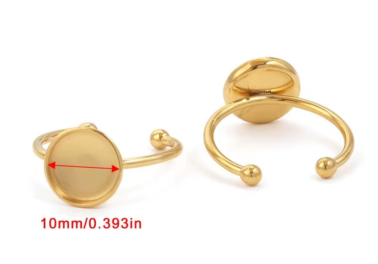 Circle 10mm Stainless Steel Ring