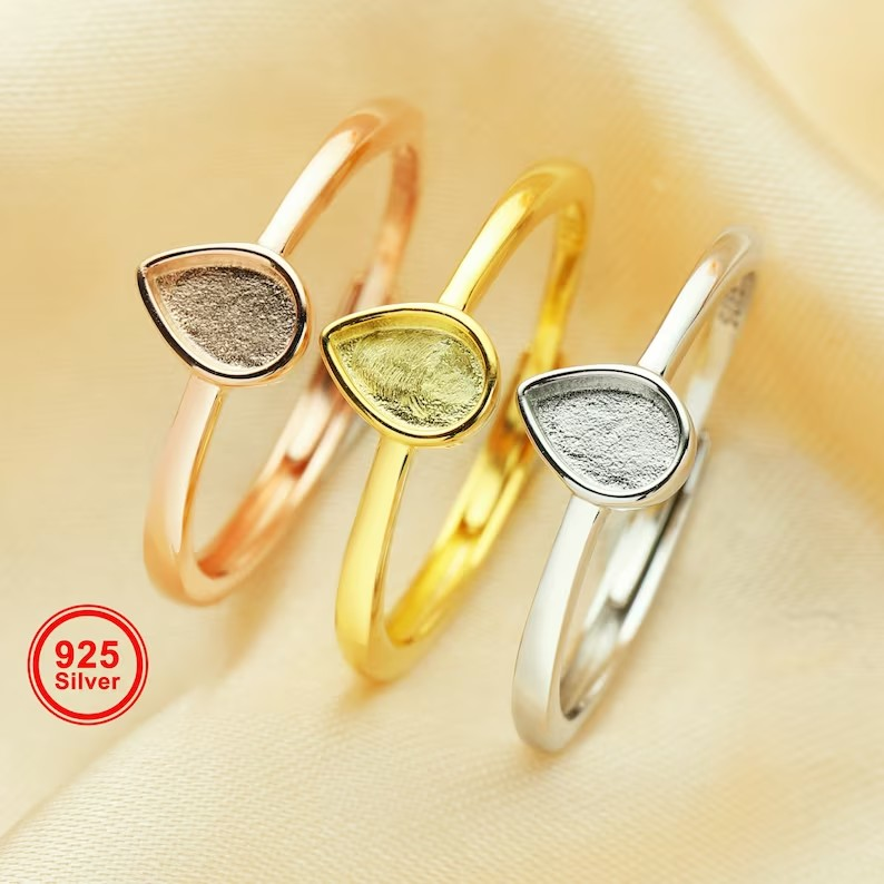 Pear 4x6mm Ring-925 Sterling Silver (#1294670)