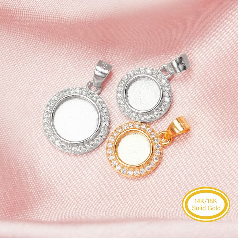 Round (8mm, 10mm) Pendant-14K Gold (#1411375)