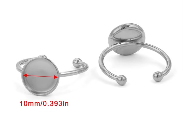Circle 10mm Stainless Steel Ring
