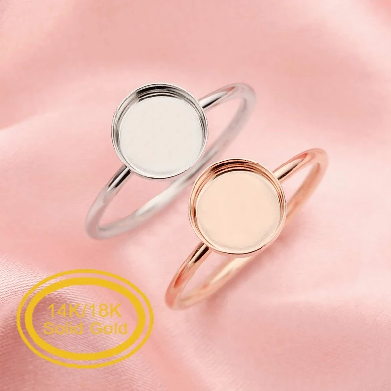 Circle (8mm or 10mm) Ring; 14K Gold (#1215041)