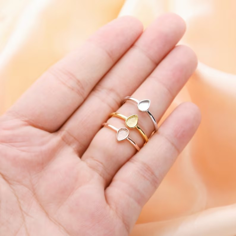Pear 4x6mm Ring-925 Sterling Silver (#1294670)