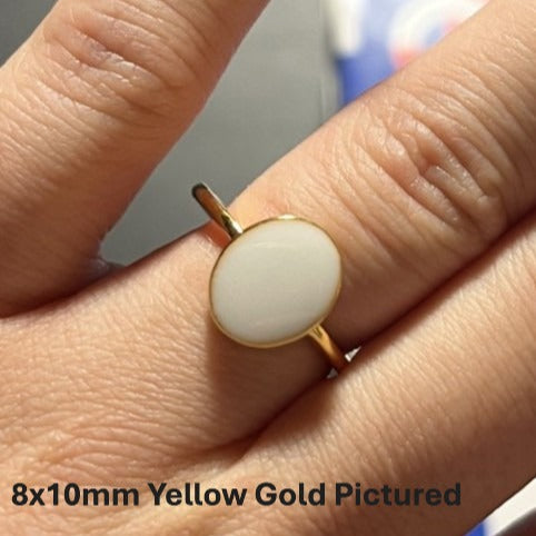 Oval Ring (4x6mm, 6x8mm, 8x10mm)-925 Sterling Silver (#1224155)