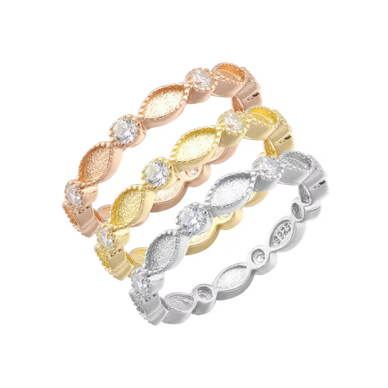 Full Band 2x4mm Bezel with 2mm Birthstone Ring-925 Sterling Silver (#1294238)