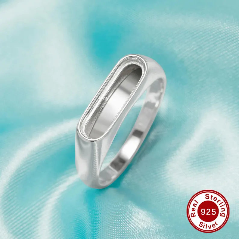 Rectangle 4x15mm Ring-925 Sterling Silver (#1294802)