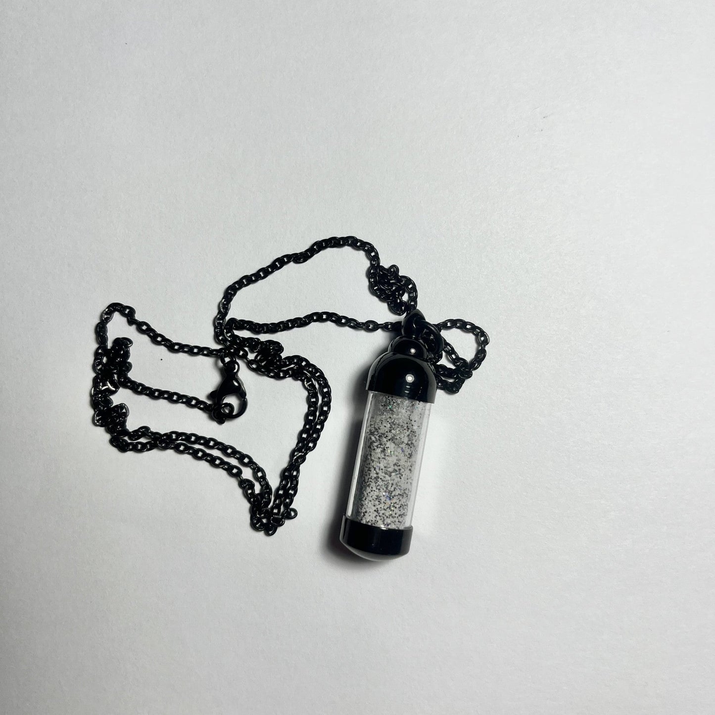 Open Vial Pendant Necklace-Stainless Steel